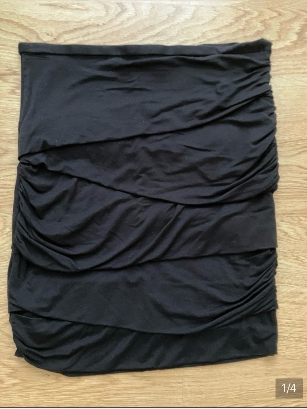MAX STUDIO Classic Black Ruched Women's Skirt. Sz S